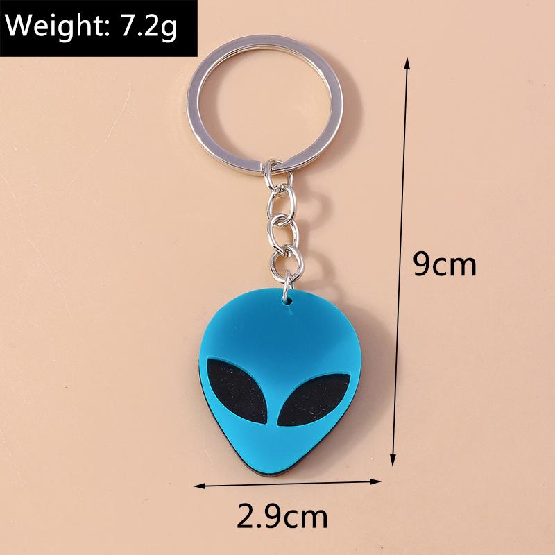 Creative Resin Alien Keychain Heart Animal Keyring Pendants for Men Women Key Holder Handbag Decor Charms DIY Jewelry Gifts