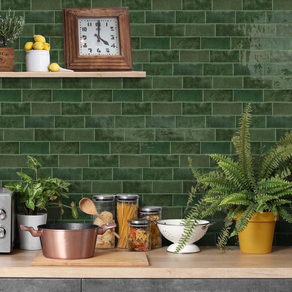 3D self-adhesive wall stickers, waterproof and easy to clean, suitable for kitchen, bathroom, living room, dining room, etc.