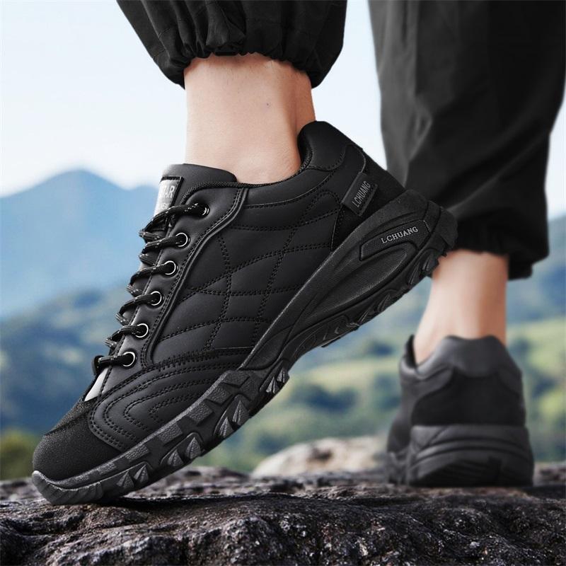 Men Casual Sneakers Shoes Anti-slip Low-top Outdoor Sports Shoes Men Lace-up Flat Comfortable Soft Breathable Hiking Shoes men