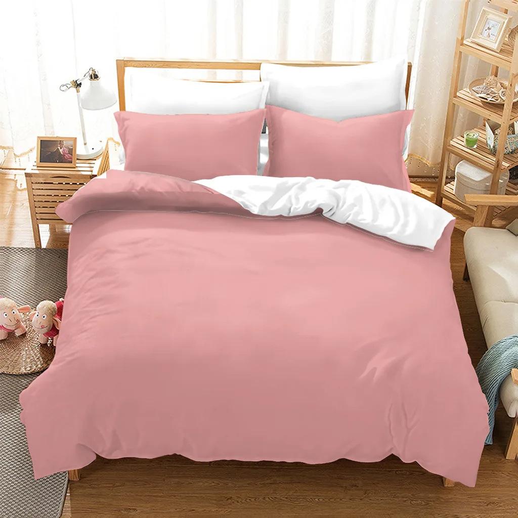 Solid Color Duvet Set Minimalist Style Three-Piece Set Suitable For Boys And Girls Bedroom Decoration