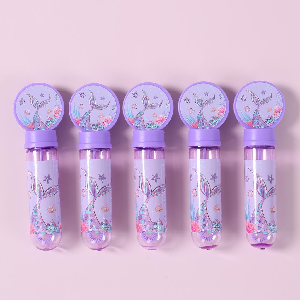 10pcs Mermaid Bubble Tube Soap Bottle Little Mermaid Birthday Party Decor Wedding Guests Gifts Baby Shower Kids Favors Toys