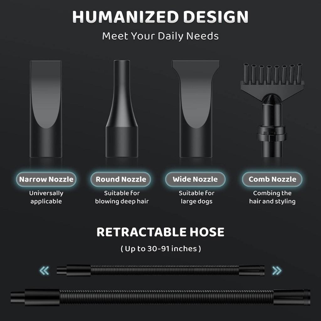 Pet Hair Dryer Machine Adjustable Dog Dryer Cat Hair Dryer Strong Power Low Noice Stepless Speed Blower