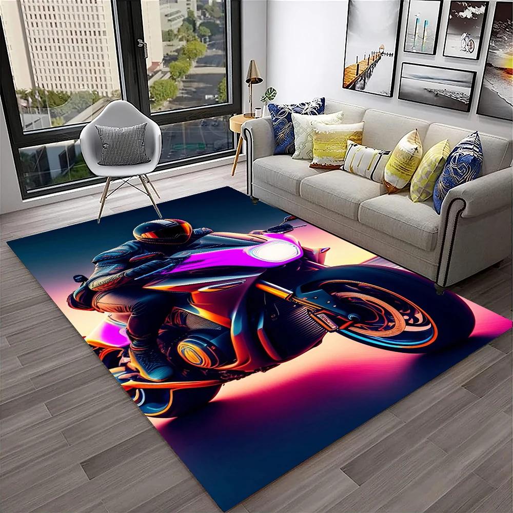 Off Road Motorrace Moto Tapijt Vloerkleed voor Huis Woonkamer Slaapkamer Bank Deurmat Decoratie, Kinder Speelkleed Antislip Vloerkleed