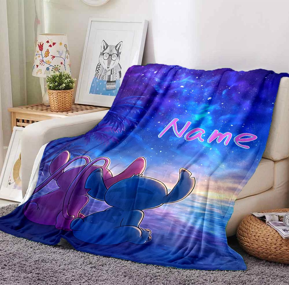 Custom Name Island Adventure Flannel Blanket Throw Blanket Soft Warm Sofa Bed Decor Unique Gift