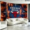 Chicago Bulls Wall Tapestry Aesthetic Wall Hanging Printed Fabric Blanket Decorative Tapestries for Bedroom Living Room Home Decor