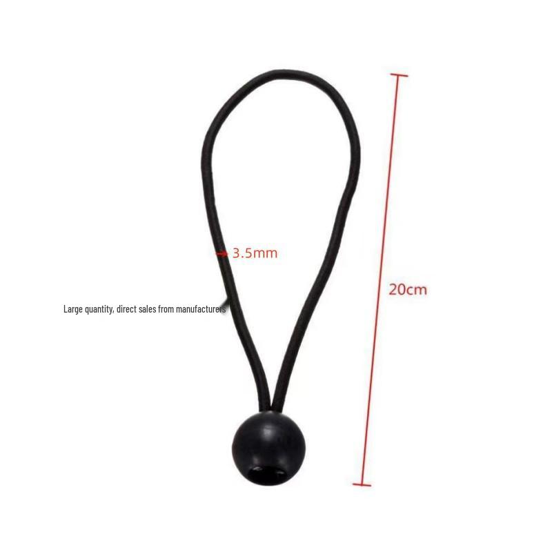 

Elastic Bungee Cord with Plastic Ball Head & Tightening Buckle for Trampolines and Tents