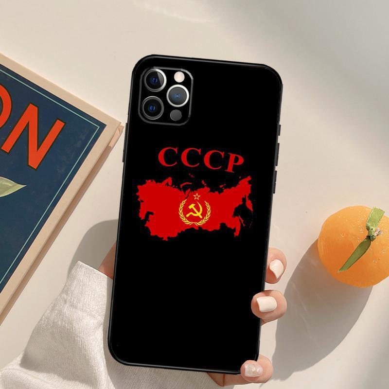 Applicable To Iphone11 Mobile Phone Case, Soviet Union Flag Mobile Phone Case, Painted Anti-Drop For Anti-Drop