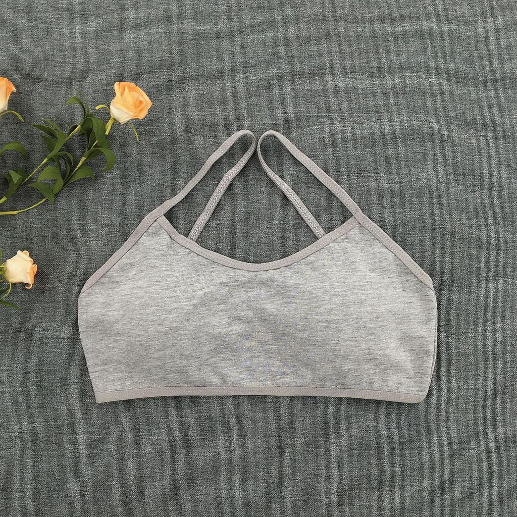 Summer Fashion Versatile Girls' Camisole Tank Top with Wireless Bra