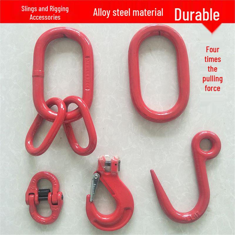 Durable Double Ring Chain Connector for Lifting