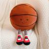 25-28cm Cute Football Doll Basketball Baby Plush Toy Creative Football Doll Pillow Pet Ball Toy Dog Cat Toys Interactive