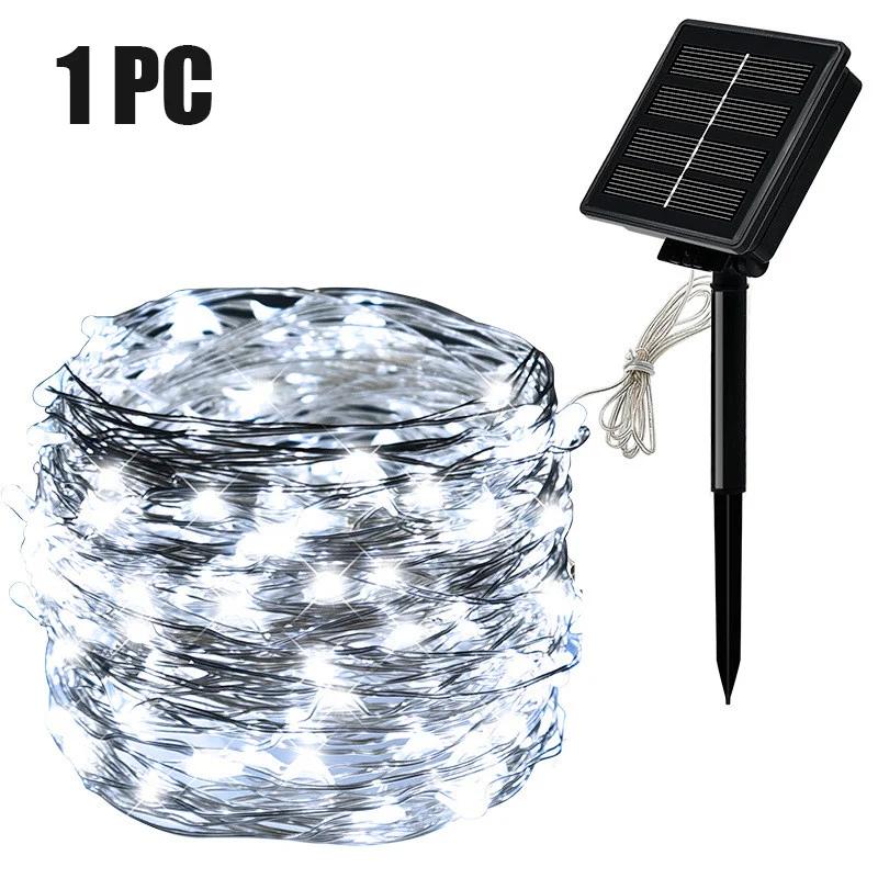 1~4 Stück 1000LED Solar Lichterkette Außen Weihnachtsgirlande Kupfer Wasserdicht Garten Hof Party Weihnachtsdekoration 2024