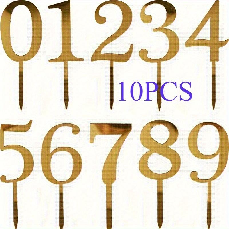 Toppere Numere Perfecte pentru Petreceri de Nuntă și Aniversare - Decorațiuni Atractive pentru Masa de Desert Acrilic Auriu Elegant Ziua de Naștere a Părinților