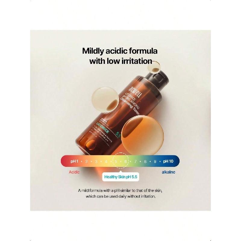 Acwell Lékořicové PH vyrovnávací čisticí tonikum 150 ml nebo 300 ml - Bez alkoholu PH5,5 Hydratační pleťové adstringentní tonikum - Projasňující pleť