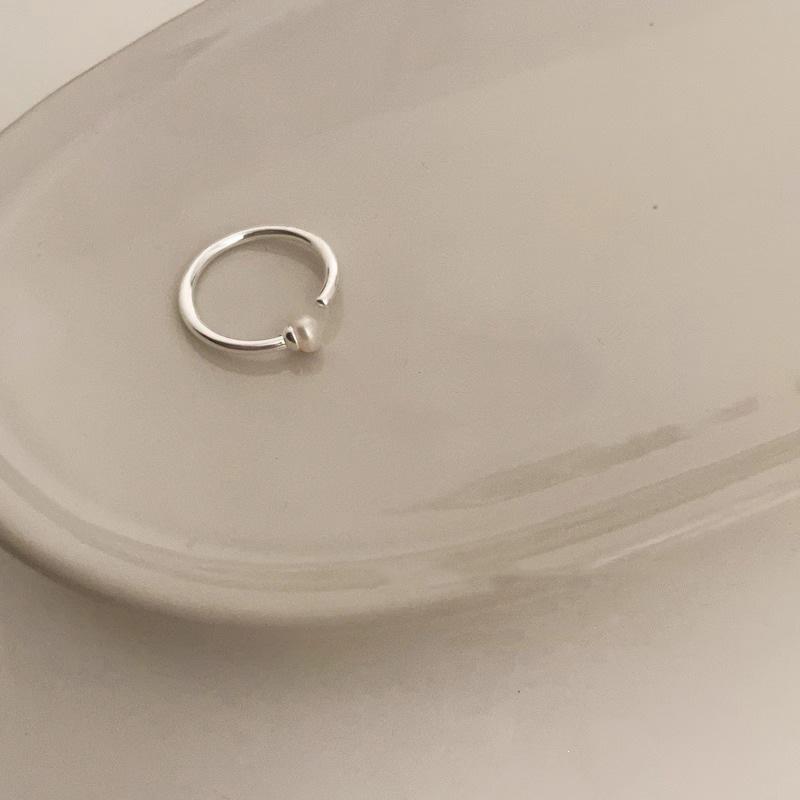 Korean Minimalist Pearl Open Ring - Women s Fashionable, Versatile, High-End Index Finger Accessory Adjustable