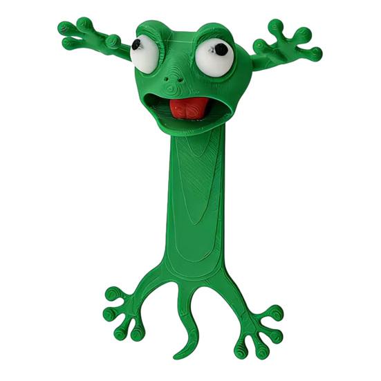 Cartoon Frog Bookmark Wacky 3D Marker Funny Animal Page Cute Squashed Frog 1pc
