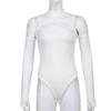 Fashion Sexy Hollow Out Shoulder Slim Fit Jumpsuits Women Long Sleeve Base One-piece Rompers for Women Street Casual Solid Lady Bodysuit Outfits 25770
