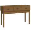 Console Table Honey Brown 114 X 40 X 75 Cm Solid Pine Wood