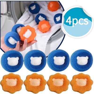 Bolas de Lavanderia para Lavar de Lã Reutilizável Removedor de Pelos de Animais de Estimação Bola Adesivo para Máquina de Lavar Removedor de Pelos de Gato Coletor de Pelos