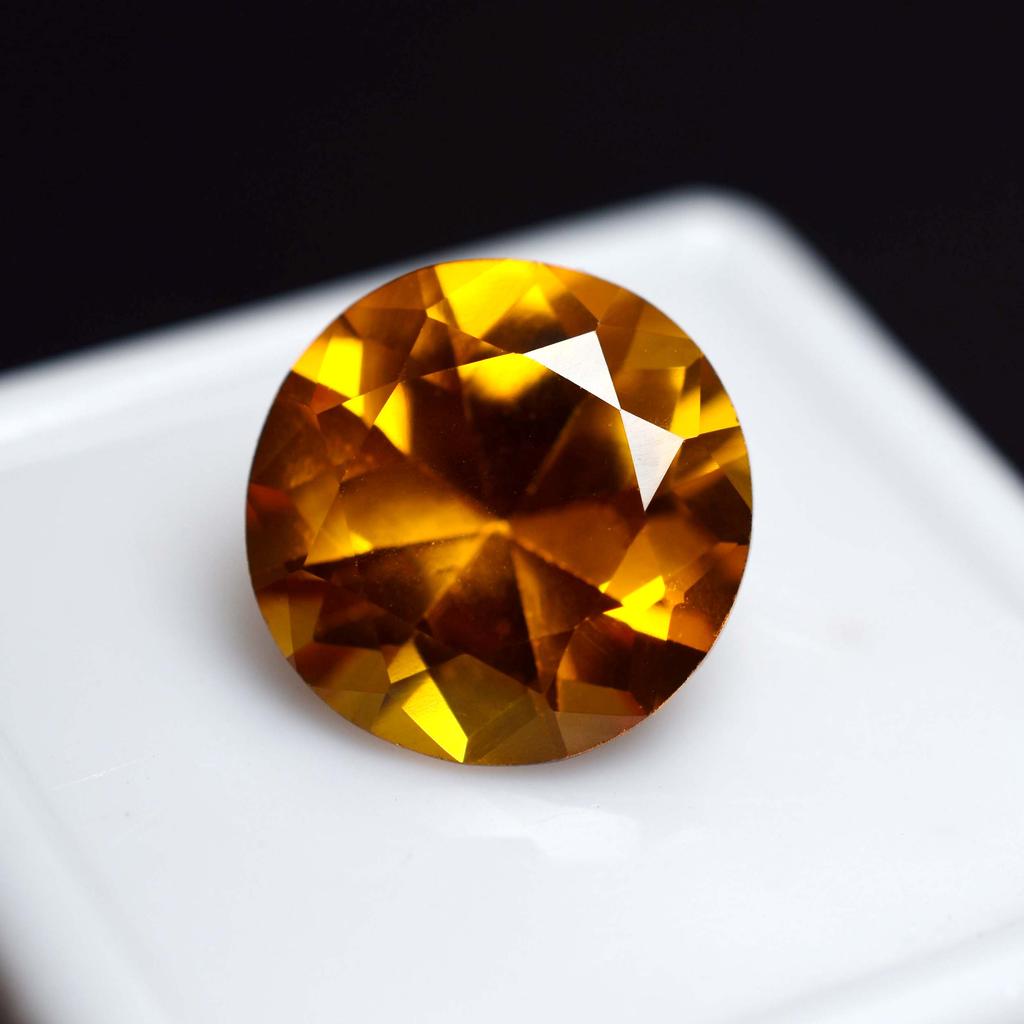 8.40 Ct Natural Montana Sapphire Yellow Round Cut CERTIFIED Loose Gemstone X-023