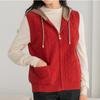 Maribon Women Jacquard Hooded Zip Knit Vest Select 1 Type