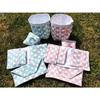 2 Coffret fête des mères - Sac lingettes, étui transport lingettes, coussin cœur fil aluminium