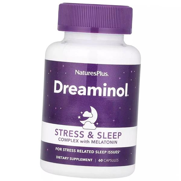 Комплекс для снятия стресса с мелатонином, Dreaminol Stress and Sleep Complex with Melatonin, Nature's Plus  60капс (72375026)