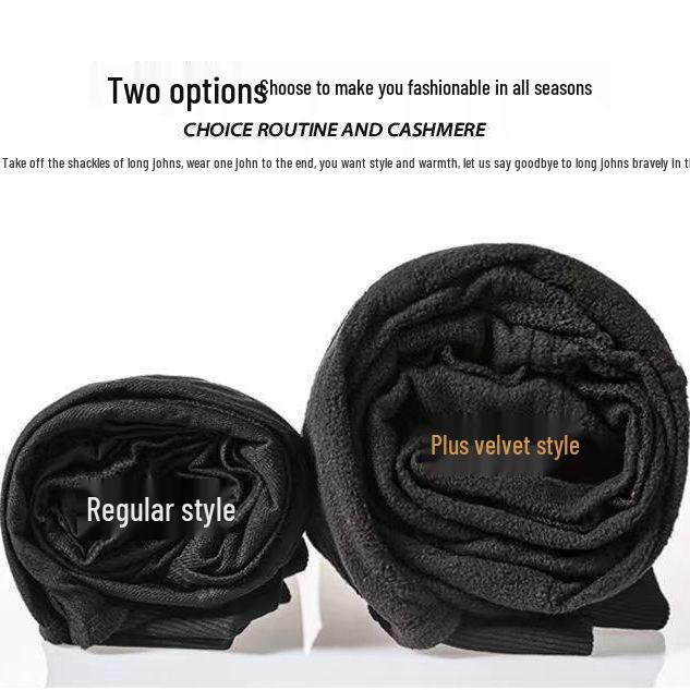 Herre Svart Kordfløyel Pluss Fløyel Fortykket Avsmalnende Hverdagsbukser for Høst og Vinter.