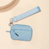 Mini Coin Bag with Wrist Strap And Multiple Card Slots Compartments Zipper Closure Portable Sanitary Napkin Storage Pouch Phone