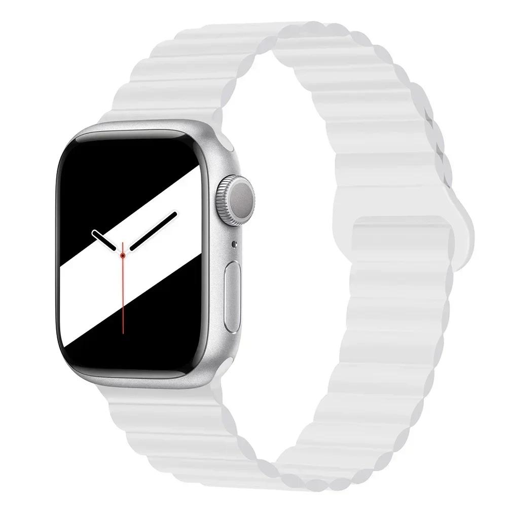 Magnetic Strap For Apple Watch Bands 45mm 38mm 49mm 40 42 41mm Silicone Sport Bracelet iWatch Series ultra 10 9 6 5 7 8 se 44mm