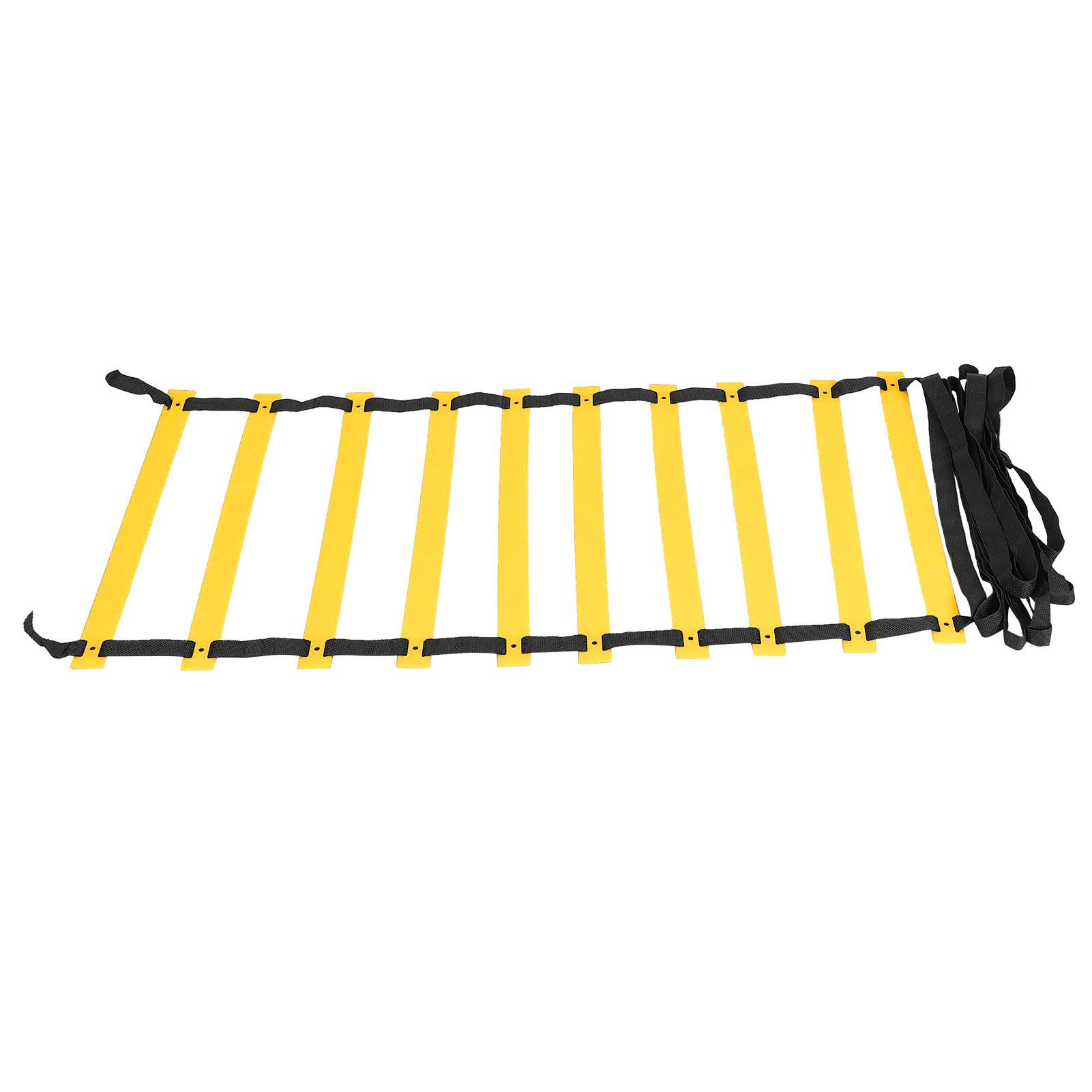 

Полипропиленовая тренировочная лестница для развития ловкости и скорости, ступени для работы ног для футбола, фитнес-аксессуар, черная веревка