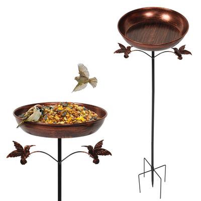 Garden Birdbath Outdoor Metal Bird Bath for Outside Vintage Standing Bird Feeder Bowl for Outdoor Garden Patio Yard Decor