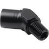 1/4 NPT Female To 1/4 NPT Male 45 Degree Fitting 1/4 NPT  Black - 45 Degree