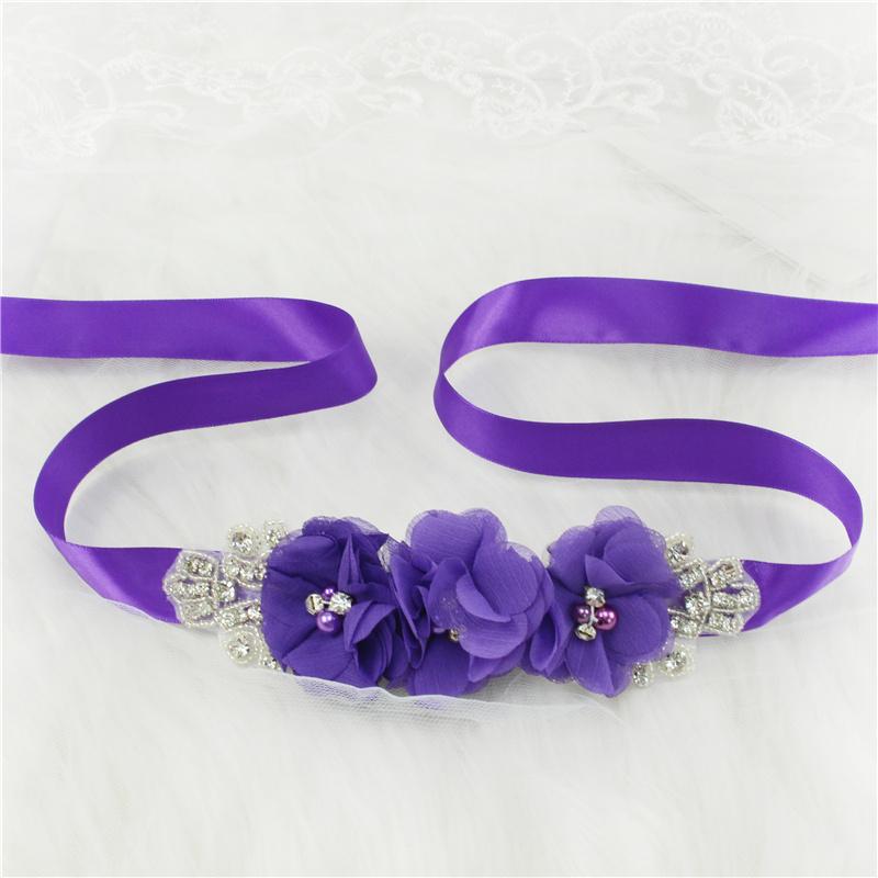 

(1PC) Серебряный свадебный пояс со стразами и цветочным ремнем для свадебного платья, ремни из полиэстера, атласный свадебный пояс для свадебного платья подружки невесты