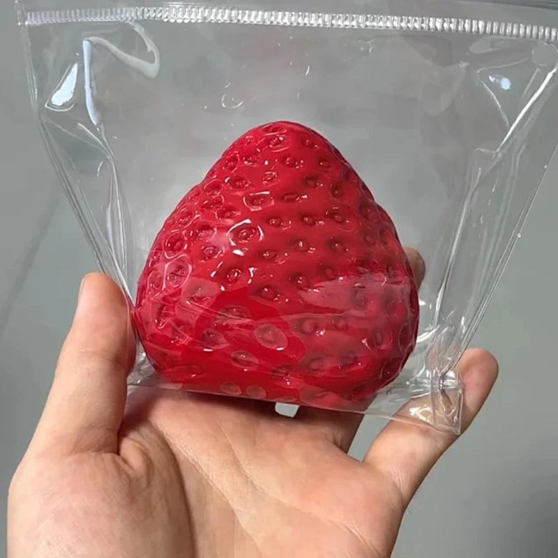 Activating Toys Large Size Strawberry Taba Squishy Fidget Toy Stress Ball Squeeze Gift Slow Rebound Stress Relief Toy For Adults Office Party