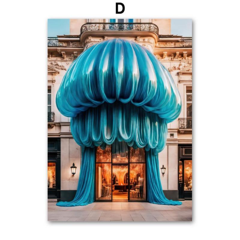 

Нью-Йорк Париж Лондон Пустыня Шелковый Пейзаж Настенная Живопись Холст Картина Скандинавские Плакаты И Принты Картины Для Декора Гостиной 21cm×30cm NoFrame