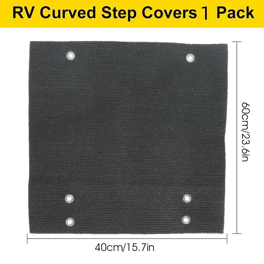 

RV Step Covers Non-Slip Stair Rugs Cover Wrap Carpet Step Protection With Spring Hooks Sturdy Stair Rugs RV Steps Accessories