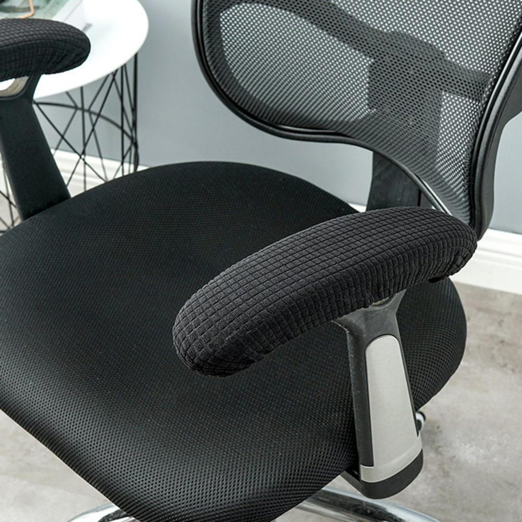 1pair Office Chair Armrest Cover Removable Stretchable Washable Waterproof Fabric Elastic Half Pack for Computer Chair Slipcover Armrest