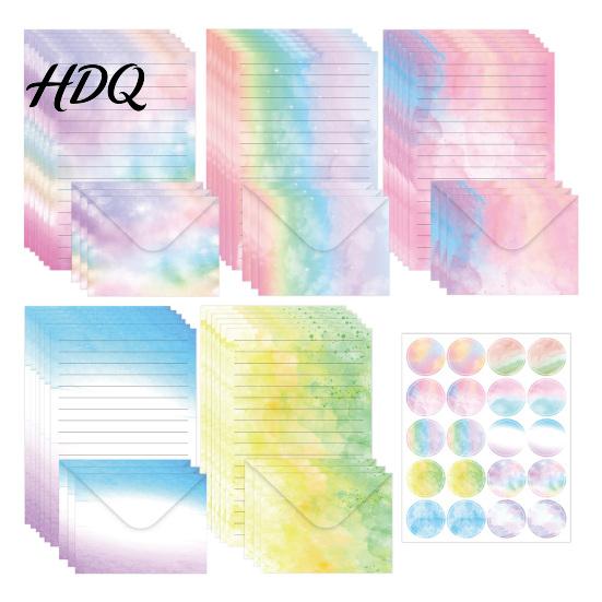 Writing Paper for Gift Giving Watercolor Letterhead Set Envelopes Letter And Stickers Creative Daily Kit Handwritten Correspondence Birthday