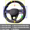 Hand Sew Car Steering Wheel Cover For Volkswagen VW Golf 8 MK8 GTI Golf GTE 2020 2026 Braid On the Steering Wheel Car Protector