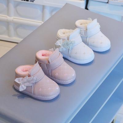 Winter Fashion Plush Shoe Baby Cute Simple Versatile Baby Girl Shoe Stylish Versatile Flat Trendy Sneaker Exquisite Casual Shoes