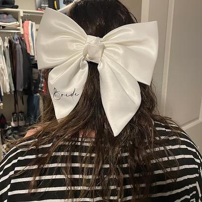 Bride Bow Veil Bachelorette Party Weekend Girls Trip Bridal Shower Bride To Be Hair Clip Beach Wedding Bridesmaid Proposal Gift