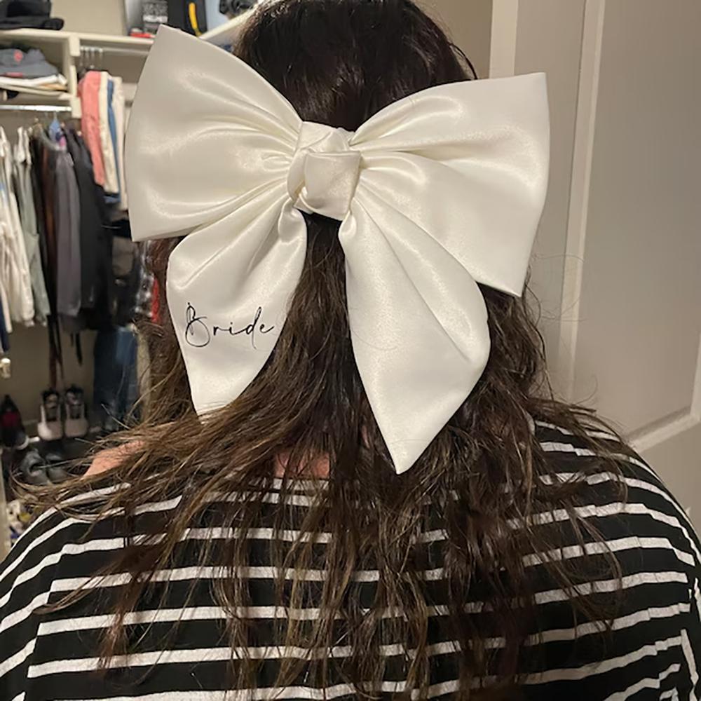 Bride Bow Veil Bachelorette Party Weekend Girls Trip Bridal Shower Bride To Be Hair Clip Beach Wedding Bridesmaid Proposal Gift