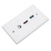 HD Multimedia Interface Wall Plate Solder Free CAT6 USB3.0 HD Multimedia Interface 3 Port Wall Plate Outlet