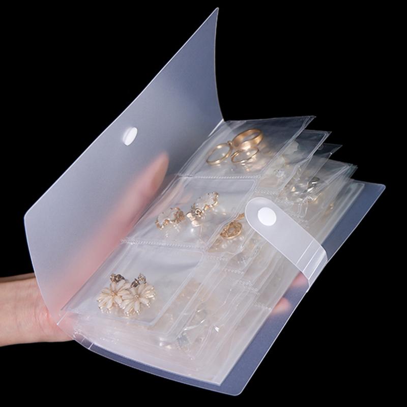Flip Page Calendar Style Jewelry Box, Transparent Table Anti Oxidation, Earring Necklace Organizer Artifact