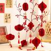 3D Chinese New Year Decorations 2026 Spring Festival Honeycomb Lucky Hanging Ornament Paper Lanterns Ornament with Bell Decor