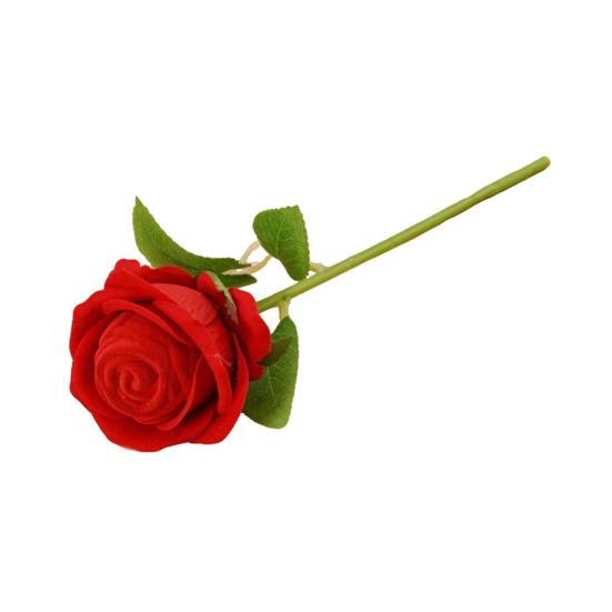 

Коробочка для каблучки Подарункова коробка зі стабілізованою квіткою зі стеблом Романтичний подарунок на День святого Валентина Футляр для ювелірних виробів Заручини Весілля Ювілейний подарунок червоний