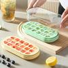 Ice Cube Mold Effortless Push-Type Release Ice Tray Storage Box BPA-Free Stackable Flexible Ice Cube Maker for Home Use