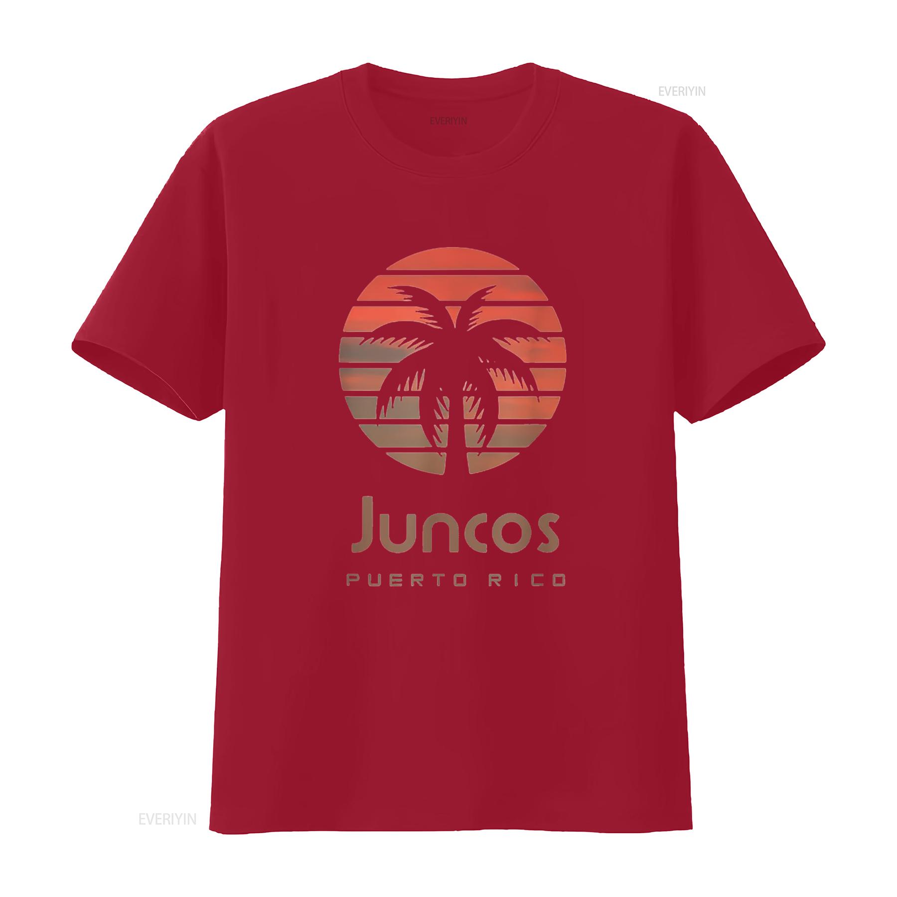 

Womens Juncos Puerto Rico T Shirt Black Small vintage Washed homme streetwear Breathable Slightly Casual graphic S