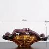 Shell Glass Tray Desktop Storage Container Fruit Plate Snack Bowl Folded Clam Shell Dessert Plate Kitchen Accessories Dishes
