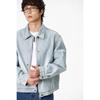 Spring Autumn Men's Classic Striped Retro Washed Ice Blue Denim Jacket W515